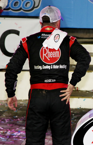 Illustration for article titled NASCAR Driver Gets Hit In The Butt With Fireworks